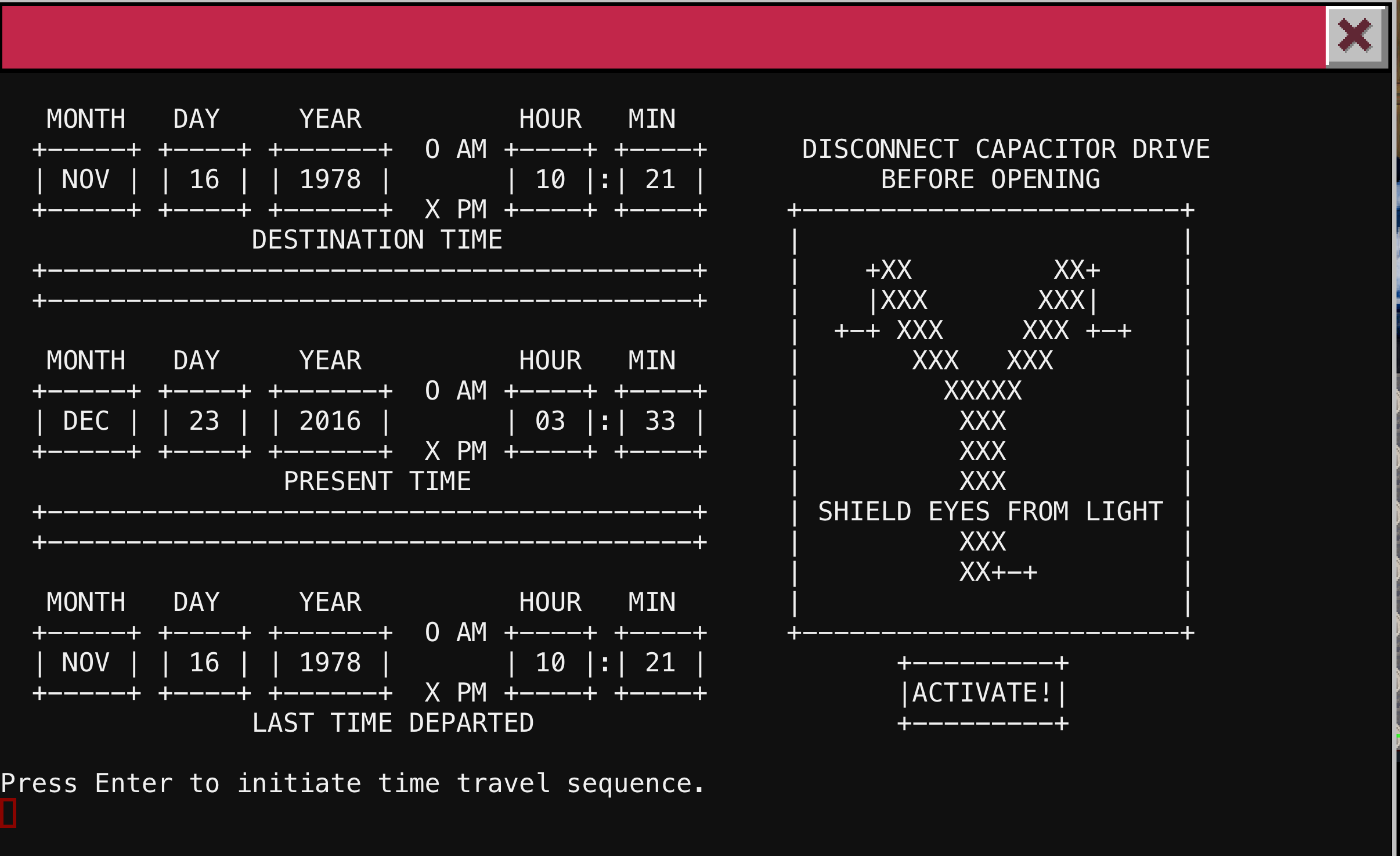 Train Flux Capacitor